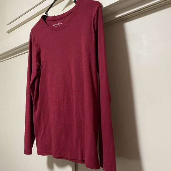 Eddie Bauer long sleeve red wine top, size XL - Picture 4 of 9
